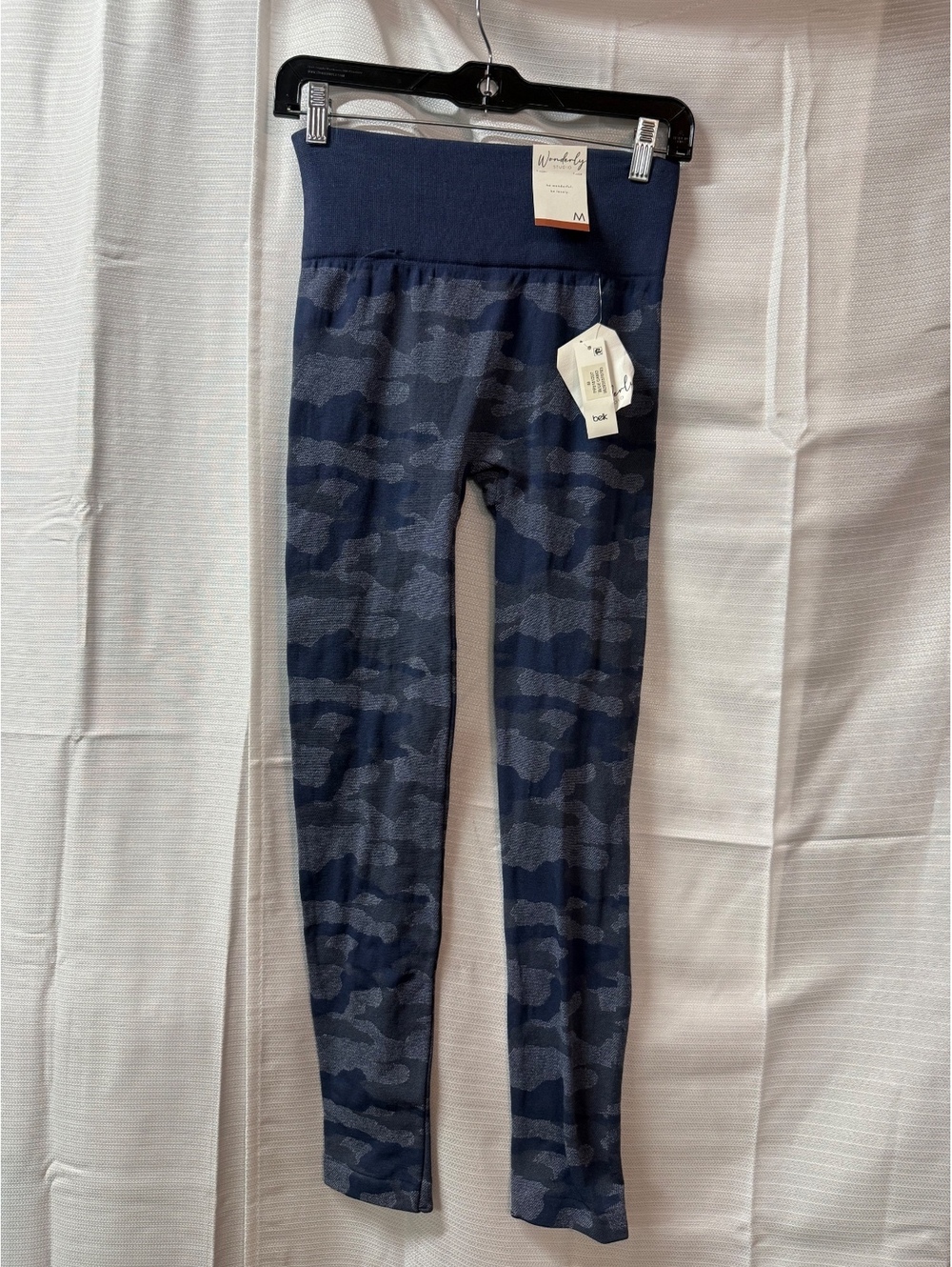 Wonderly Women's Blue Camo High Waist Leggings Medium